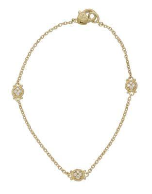 Ripka Juliette Pave Diamond And 14k Yellow Gold Station Bracelet