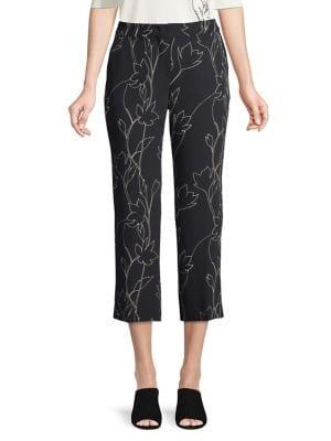 Max Mara Studio Edgard Floral Cropped Pants