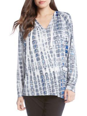 Karen Kane Tie-dye Long-sleeve Hoodie