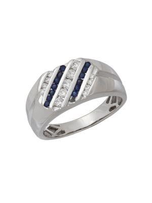 Lord & Taylor 14k White Gold And Diamond Ring