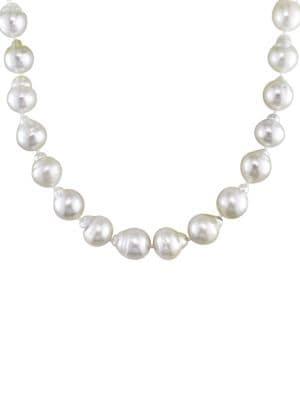 Sonatina 14k Yellow Gold & 9-11mm White Natural-shaped Pearl Necklace