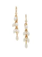 Sole Society Linear Ivory Faux Pearl Link Earrings