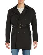 Calvin Klein Water Repellant Double-breasted Belted Trench Coat