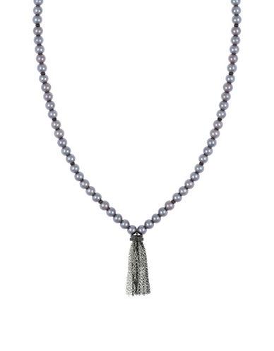Laundry By Shelli Segal 10mm Faux Pearl Tassel Necklace