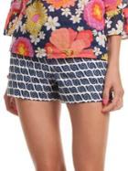 Trina Turk Snails Pace Structured Jacquard Corbin Printed Shorts