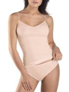 Hanro Cotton Seamless V-neck Spaghetti Camisole