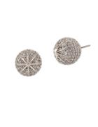 Betsey Johnson Pave Ball Stud Earrings