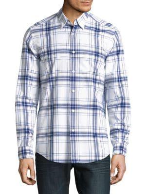 Hugo Boss Plaid Button-front Shirt