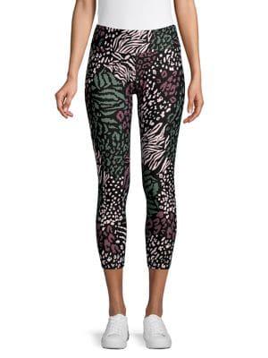 Calvin Klein Performance Mixed-print Cropped Leggings