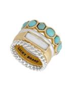 Lucky Brand Stuctured Stacked Ring