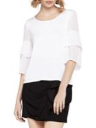 Bcbgeneration Sheer Tiered-ruffle Top