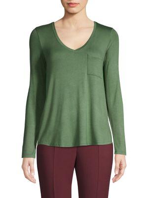 Tresics Luxe V-neck Pocket Boyfriend Tee