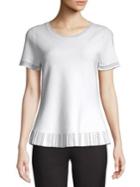 Donna Karan Short Sleeve Trapeze Sweater
