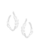 Nadri Cubic Zirconia Pave Hoop Earrings