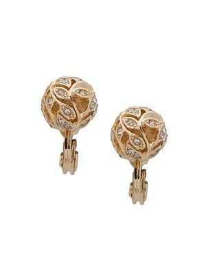 Anne Klein 2-pair Crystal Ball Earrings