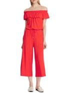 Lauren Ralph Lauren Petite Ruffle-trimmed Wide-leg Jumpsuit