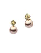 Ivanka Trump 14mm Faux Pearl 10k Goldplated Studded Earrings