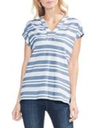 Vince Camuto Sapphire Bloom Striped Top