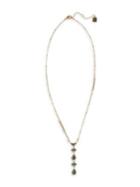 Laundry By Shelli Segal Pacific Blues Goldtone & Turquoise Crystal Y Necklace