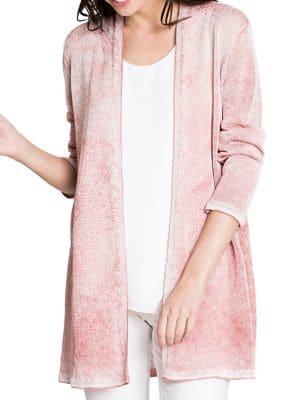 Nic+zoe Petite Textured Quarter-sleeve Cardigan