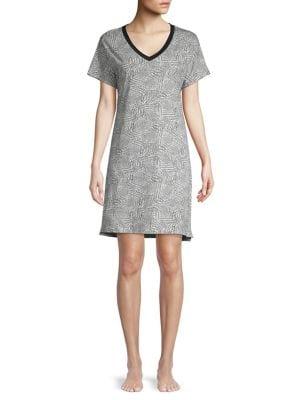 Sesoire Printed V-neck Night Dress