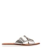 Clarks Kele Heather Crisscross Leather Slides
