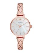 Kate Spade New York Metro Three-hand Rose-goldtone Stainless Steel Watch