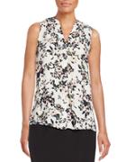 Lord & Taylor Abstract Floral Blouse