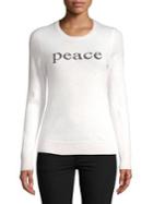 Lord & Taylor Peace Cashmere Sweater