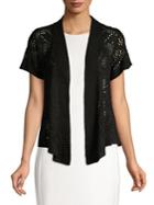 Joseph A Drape Open-front Pointelle Cardigan