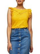 Miss Selfridge Eyelet Cap Sleeve Top