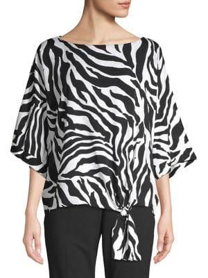 Dorothy Perkins Zebra Tie-side Top