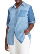 Lauren Ralph Lauren Plus Button-down Cotton Shirt