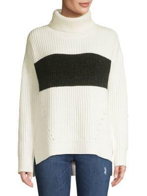 Design Lab Knit Colorbock Turtleneck