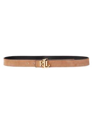 Lauren Ralph Lauren Reversible Leather Logo Belt