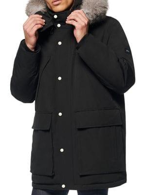 Andrew Marc Koriabo Fox Fur-trim Cotton Blend Down-filled Jacket