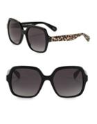 Kate Spade New York 51mm Cheetah Print Square Sunglasses