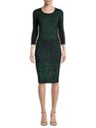 Gabby Skye Leopard Printed Sheath Dress