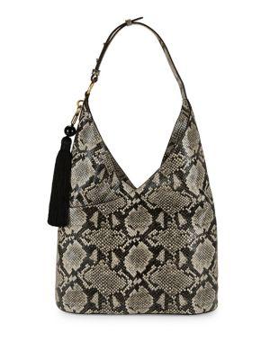 Donna Karan Tassel Snake Hobo Bag