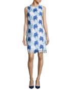 Calvin Klein Plus Floral Lace Patterned Sheath Dress