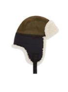 Ugg Mixed Media Shearling & Faux-shearling Leather Trapper Hat
