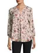 Ivanka Trump Textured Floral Blouse