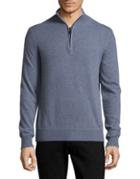 Black Brown Quarter-zip Cashmere Sweater