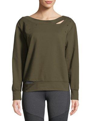 Sam Edelman Distressed Boatneck Sweatshirt