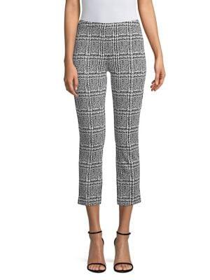 Michael Michael Kors Monochrome Plaid Knit Cigarette Pants