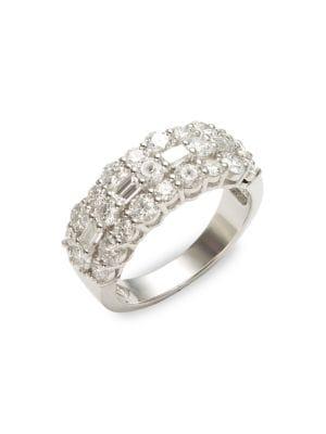 Effy Classique 14k White Gold & Diamond Band Ring