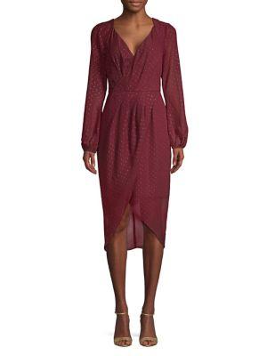 Cooper St Dotted Faux-wrap Dress