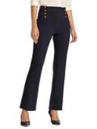 Lauren Ralph Lauren Button-trimmed Ponte Sailor Pants