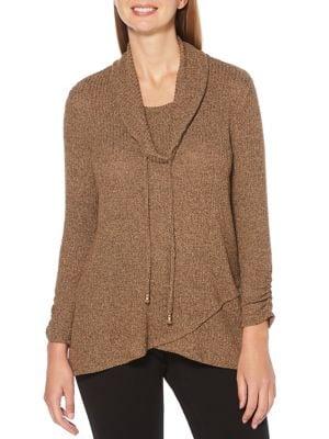 Rafaella Petite Marled Cowlneck Sweater