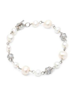 Carolee Rise And Shine Freshwater Pearl And Crystal Bracelet
